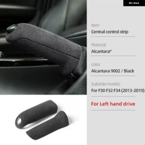 BMW F30 インテリア トリム アルカンターララップ ABS カバー M パフォーマンス ステッカー F32 F34 F36 3GT 3シリーズ 4シリーズカー - Hand brake black