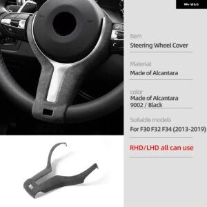 BMW F30 インテリア トリム アルカンターララップ ABS カバー M パフォーマンス ステッカー F32 F34 F36 3GT 3シリーズ 4シリーズカー - Steering wheel cover