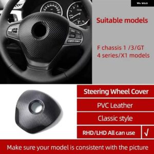 BMW アルカンターララップ ステアリングホイール カバー インテリア トリム フレームチューニング ステッカー F20 F21 F30 F32 F33 F34 F36 F48 F80 F83 - Style B Carbon