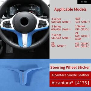 BMW アルカンターラ ステアリングホイール カバー トリム ステッカー F40 G20 G28 G05 G30 G32 G38 G11 G01 G02 6GT 3シリーズ - Alcantara 4175