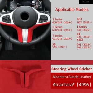 BMW アルカンターラ ステアリングホイール カバー トリム ステッカー F40 G20 G28 G05 G30 G32 G38 G11 G01 G02 6GT 3シリーズ - Alcantara 4996