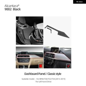 BMW アルカンターラ F30 F32 F33 F34 3 4 セリエ ダッシュボード 計器パネル インテリア トリム ステッカー チューニング - Black Classic LHD