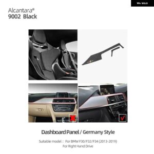 BMW アルカンターラ F30 F32 F33 F34 3 4 セリエ ダッシュボード 計器パネル インテリア トリム ステッカー チューニング - Black RHD German