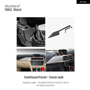 BMW アルカンターラ F30 F32 F33 F34 3 4 セリエ ダッシュボード 計器パネル インテリア トリム ステッカー チューニング - Black Classic RHD