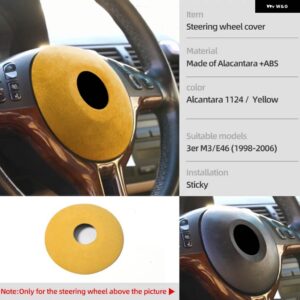 BMW 製アルカンタララップ ステアリングホイール ABS カバー 装飾 ステッカー M3 E46 1998-2006 3シリーズオートチューニング - Alcantara 1124
