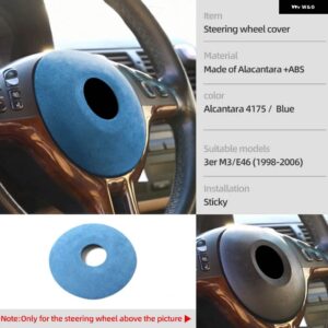 BMW 製アルカンタララップ ステアリングホイール ABS カバー 装飾 ステッカー M3 E46 1998-2006 3シリーズオートチューニング - Alcantara 4175
