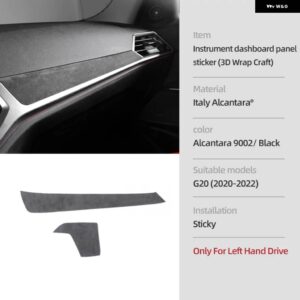 BMW G20 320I 325I 330I アルカンターラ インテリア トリム ステアリングホイール フレームカーセンターコンソール カバー パネル ステッカー - Instrument LHD