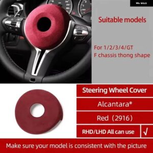 BMW アルカンターラ ステアリングホイール カバー フレーム ステッカー F30 F34 F20 カーボン インテリア トリム F21 F22 F32 インテリア - 2916