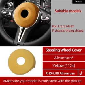 BMW アルカンターラ ステアリングホイール カバー フレーム ステッカー F30 F34 F20 カーボン インテリア トリム F21 F22 F32 インテリア - 1124