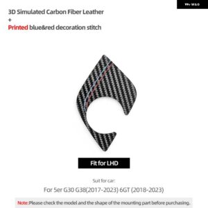 BMW G30 G32 G38 センターコンソール ギアシフター パネル トリム カバー パフォーマンス ステッカー アルカンターラ インテリア - Carbon Leather LHD