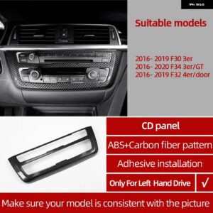 BMW F30 カーボン ABS カー インテリア トリム F32 F34 F36 3GT 3 4シリーズ ダッシュボード パネル カバー ステッカー - CD panel