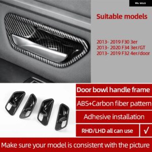 BMW F30 カーボン ABS カー インテリア トリム F32 F34 F36 3GT 3 4シリーズ ダッシュボード パネル カバー ステッカー - Door Frame