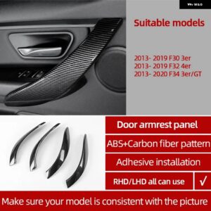 BMW F30 カーボン ABS カー インテリア トリム F32 F34 F36 3GT 3 4シリーズ ダッシュボード パネル カバー ステッカー - Door Armrest Panel