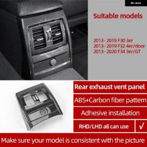 BMW F30 カーボン ABS カー インテリア トリム F32 F34 F36 3GT 3 4シリーズ ダッシュボード パネル カバー ステッカー - Rear Exhaust Panel