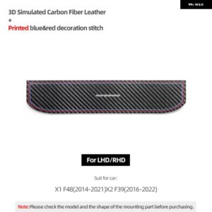 BMW アルカンターラ X1 F48 X2 F39 ダッシュボード 計器パネル 防塵マットトリム M パフォーマンスカー インテリア - PVC Black