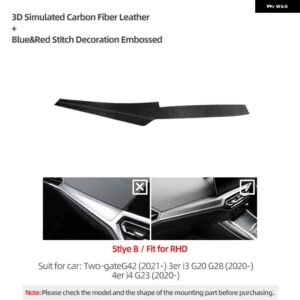BMW ダッシュボード カバー インパネトリム ステッカー アルカンターラ G20 G23 G28 G42 I3 I4 インテリア チューニング - PVC Style B RHD