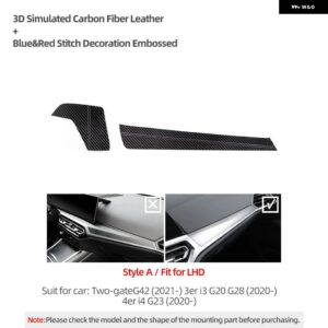 BMW ダッシュボード カバー インパネトリム ステッカー アルカンターラ G20 G23 G28 G42 I3 I4 インテリア チューニング - PVC Style A LHD