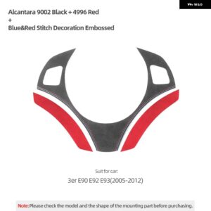 BMW アルカンターラ E90 E92 E93 3シリーズ ステアリングホイール トリム カバー M パフォーマンス ステッカー インテリア - 9002 4996