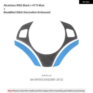 BMW アルカンターラ E90 E92 E93 3シリーズ ステアリングホイール トリム カバー M パフォーマンス ステッカー インテリア - 9002 4175