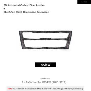 BMW 製アルカンターララップ 1 2シリーズ F20 F22 2011-2018 センターコンソール CD パネル カバー トリム ステッカー カー - PVC A