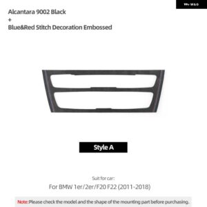 BMW 製アルカンターララップ 1 2シリーズ F20 F22 2011-2018 センターコンソール CD パネル カバー トリム ステッカー カー - 9002 A