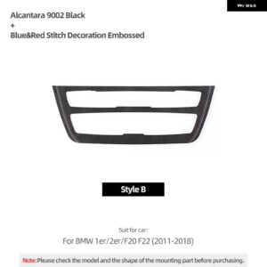BMW 製アルカンターララップ 1 2シリーズ F20 F22 2011-2018 センターコンソール CD パネル カバー トリム ステッカー カー - 9002 B