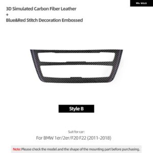 BMW 製アルカンターララップ 1 2シリーズ F20 F22 2011-2018 センターコンソール CD パネル カバー トリム ステッカー カー - PVC B