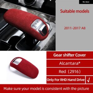 アウディ アルカンターララップ A8 2011-2017 ギアシフト ノブヘッド ABS カバー ステッカー インテリア トリム 装飾 カー - 2916 RHD