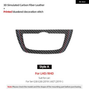 BMW カーボン ヘッドライト スイッチ ボタン パネル トリム G30 G32 G38 X3 G01 G08 X4 G02 フレーム ステッカー インテリア - Carbon Leather A