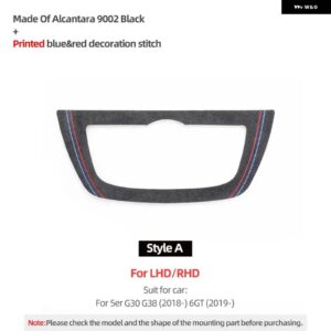 BMW カーボン ヘッドライト スイッチ ボタン パネル トリム G30 G32 G38 X3 G01 G08 X4 G02 フレーム ステッカー インテリア - 9002 Black A
