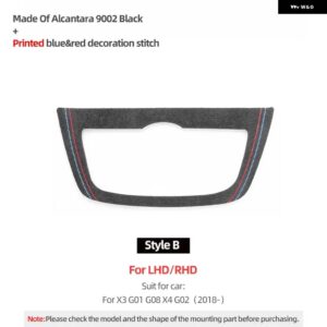 BMW カーボン ヘッドライト スイッチ ボタン パネル トリム G30 G32 G38 X3 G01 G08 X4 G02 フレーム ステッカー インテリア - 9002 Black B