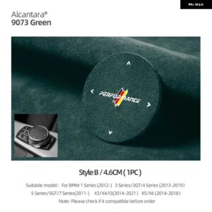 BMW アルカンターラ G20 G22 G28 X3 G01 X4 G02 X5 E70 X6 F10 F07 M パフォーマンスマルチメディアボタン ノブ ステッカー カー - StyleB Green