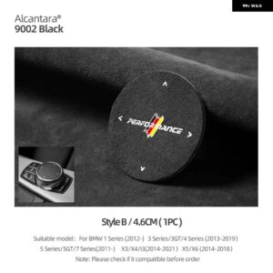 BMW アルカンターラ G20 G22 G28 X3 G01 X4 G02 X5 E70 X6 F10 F07 M パフォーマンスマルチメディアボタン ノブ ステッカー カー - Style B Black