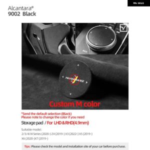 BMW アルカンターラ G20 G22 G28 X3 G01 X4 G02 X5 E70 X6 F10 F07 M パフォーマンスマルチメディアボタン ノブ ステッカー カー - custom logo 4.9cm