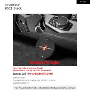 BMW アルカンターラ G20 G22 G28 X3 G01 X4 G02 X5 E70 X6 F10 F07 M パフォーマンスマルチメディアボタン ノブ ステッカー カー - custom logo 4.6cm