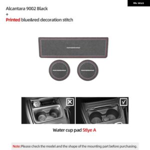 BMW カップホルダー 滑り止め 収納ボックス マット F30 F32 F34シリーズ 3 4 アルカンターラ M パフォーマンス インテリア - Alcantara Suede A