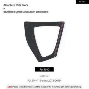 BMW ギアシフター パネル トリム ステッカー アルカンターラ F20 F21 1シリーズ 2012-2019 カーボン インテリア チューニング - 9002 RHD