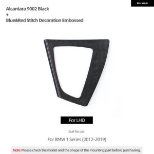 BMW ギアシフター パネル トリム ステッカー アルカンターラ F20 F21 1シリーズ 2012-2019 カーボン インテリア チューニング - 9002 LHD