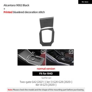 BMW G20 G28 G23 G42 3 4シリーズセンターコンソール ギアシフト パネル カバー ステッカー インテリア トリム カーボン - A 9002 RHD