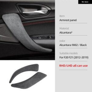BMW アルカンターラスエード F20 118I F21 F22 F23 1 2シリーズ インテリア トリム ABS カバー M パフォーマンス ステッカー カー - Armrest Panel RHD