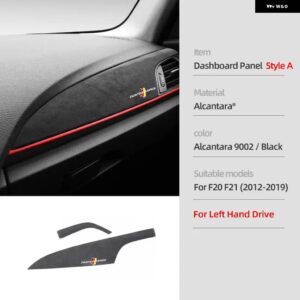 BMW アルカンターラスエード F20 118I F21 F22 F23 1 2シリーズ インテリア トリム ABS カバー M パフォーマンス ステッカー カー - Dashboard A LHD