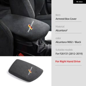 BMW アルカンターラスエード F20 118I F21 F22 F23 1 2シリーズ インテリア トリム ABS カバー M パフォーマンス ステッカー カー - Armrest Box RHD