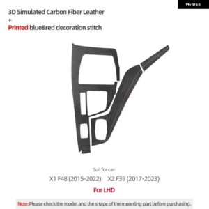 BMW アルカンターラ X1 F48 X2 F39 ギアシフター マルチメディアパネル トリム カバー M パフォーマンス ステッカー インテリア - PVC LHD C