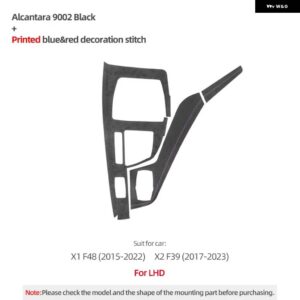 BMW アルカンターラ X1 F48 X2 F39 ギアシフター マルチメディアパネル トリム カバー M パフォーマンス ステッカー インテリア - 9002 LHD C