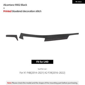 BMW アルカンターラ X1 F48 X2 F39 ダッシュボード パネル 計器トリム カバー M パフォーマンス ステッカー インテリア - 9002 Black LHD