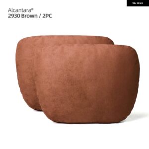 アウディ BMW アルカンターラヘッドレストネックサポート クッション 汎用 レスト クッション メルセデス ポルシェ マツダ テスラ - Alcantara 2930 2PC
