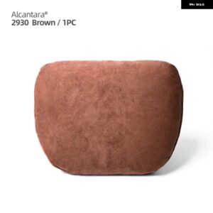 アウディ BMW アルカンターラヘッドレストネックサポート クッション 汎用 レスト クッション メルセデス ポルシェ マツダ テスラ - Alcantara Brown 1PC