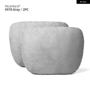 アウディ BMW アルカンターラヘッドレストネックサポート クッション 汎用 レスト クッション メルセデス ポルシェ マツダ テスラ - Alcantara 4978 2PC