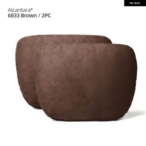 アウディ BMW アルカンターラヘッドレストネックサポート クッション 汎用 レスト クッション メルセデス ポルシェ マツダ テスラ - Alcantara 6833 2PC