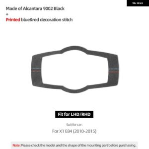 BMW X1 E84 カーボン ヘッドライト スイッチ ノブトリム フレームパフォーマンス ステッカー アルカンターラ インテリア チューニング - 9002 black